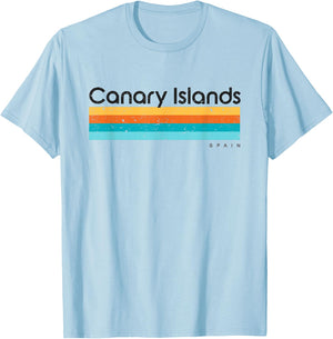 Vintage Canary Islands Spain Retro Design T-Shirt - T-Shirt | Light Blue