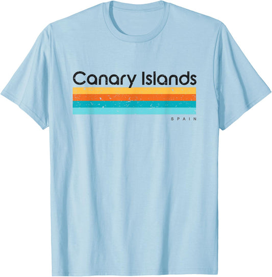 Vintage Canary Islands Spain Retro Design T-Shirt - T-Shirt | Light Blue
