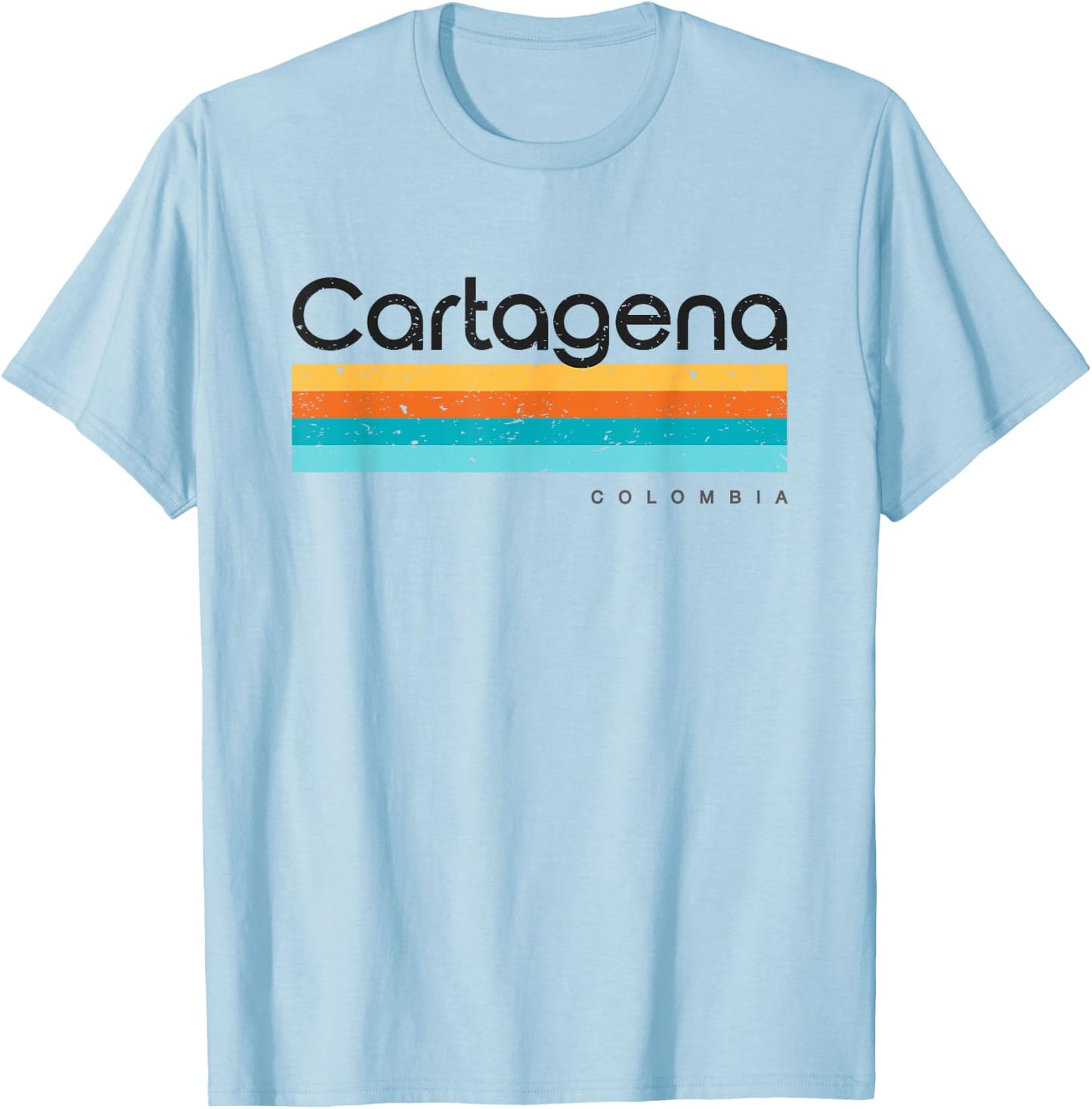 Vintage Cartagena Colombia Retro Design T-Shirt - T-Shirt | Light Blue