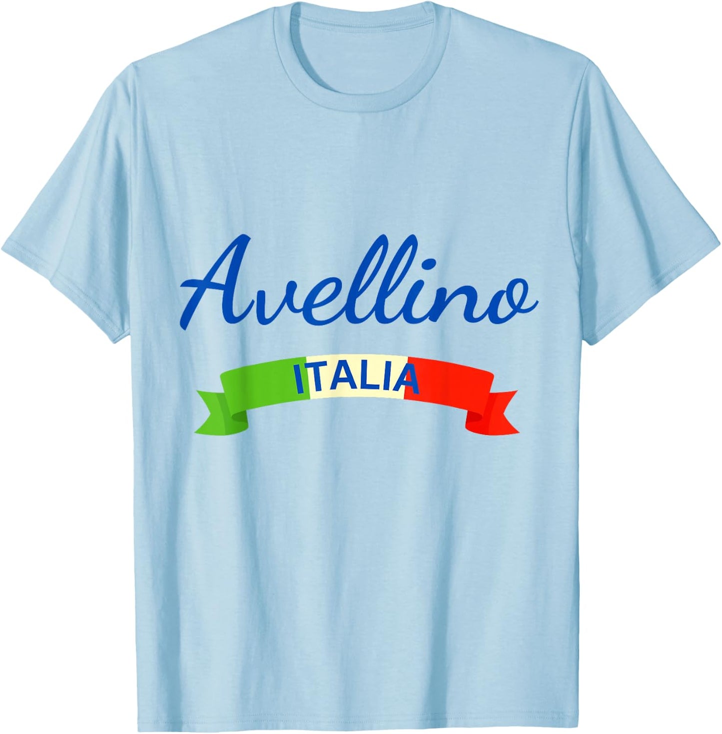 Avellino Italy Flag Roma Italia Souvenir Matching Italian T-Shirt - T-Shirt | Light Blue