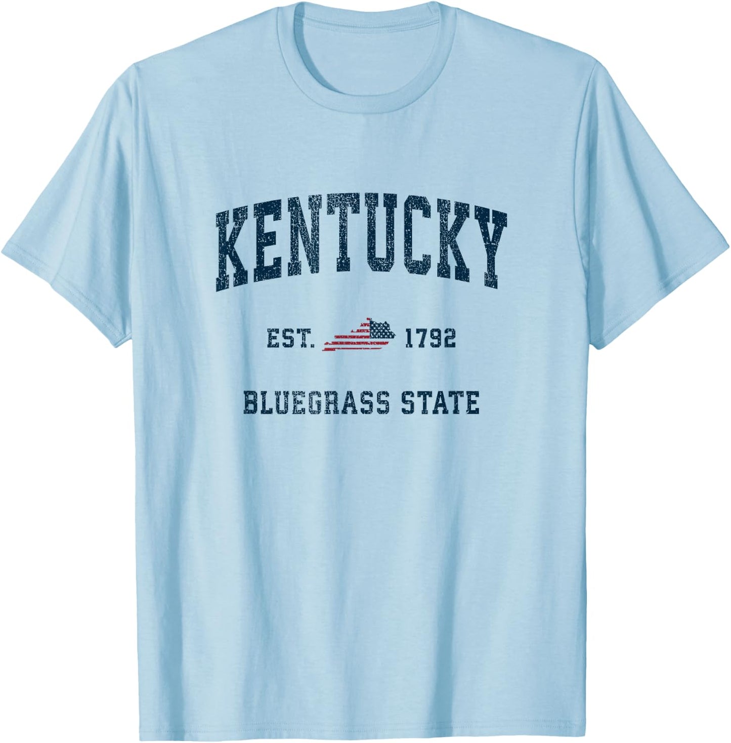 Kentucky Vintage American Flag USA Sports Design Kids Men T-Shirt - T-Shirt | Light Blue