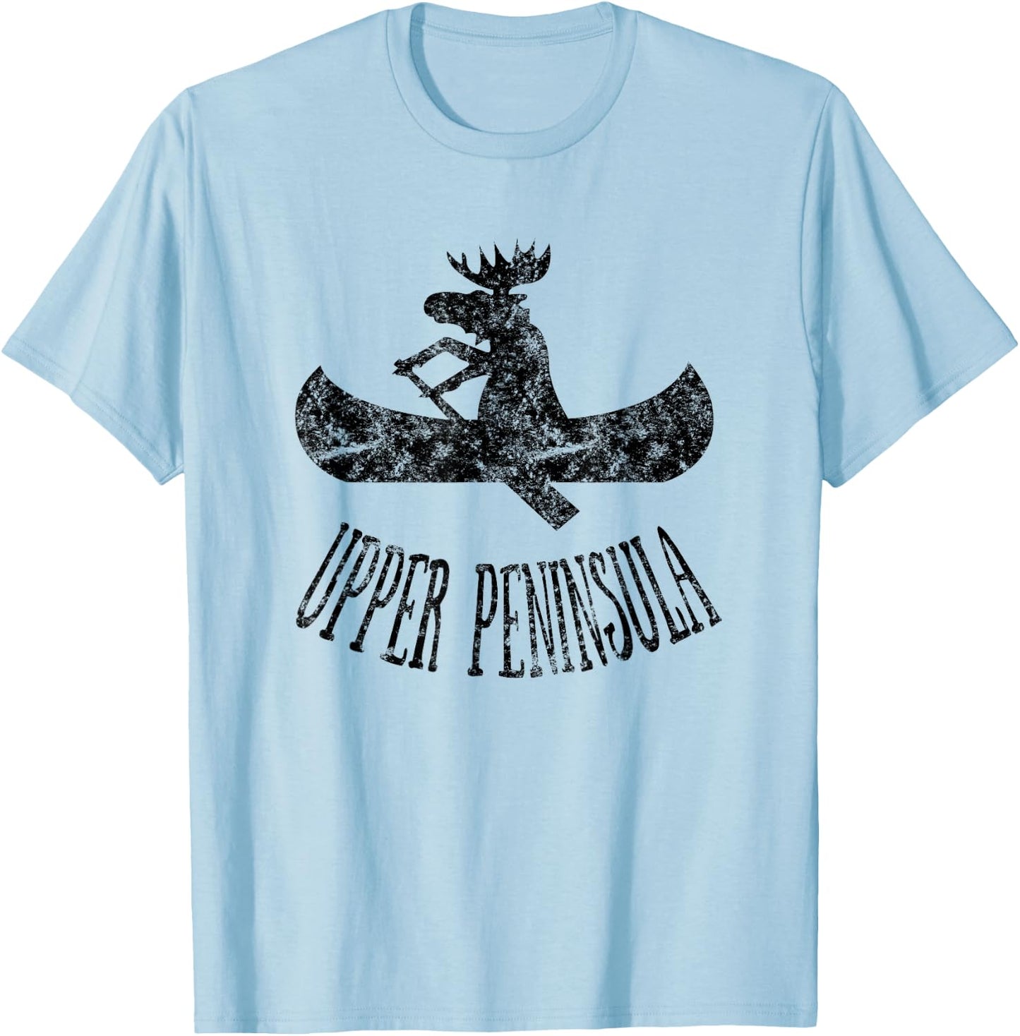 Upper Peninsula Moose Shirt Michigan Moose Gift T-Shirt - T-Shirt | Light Blue