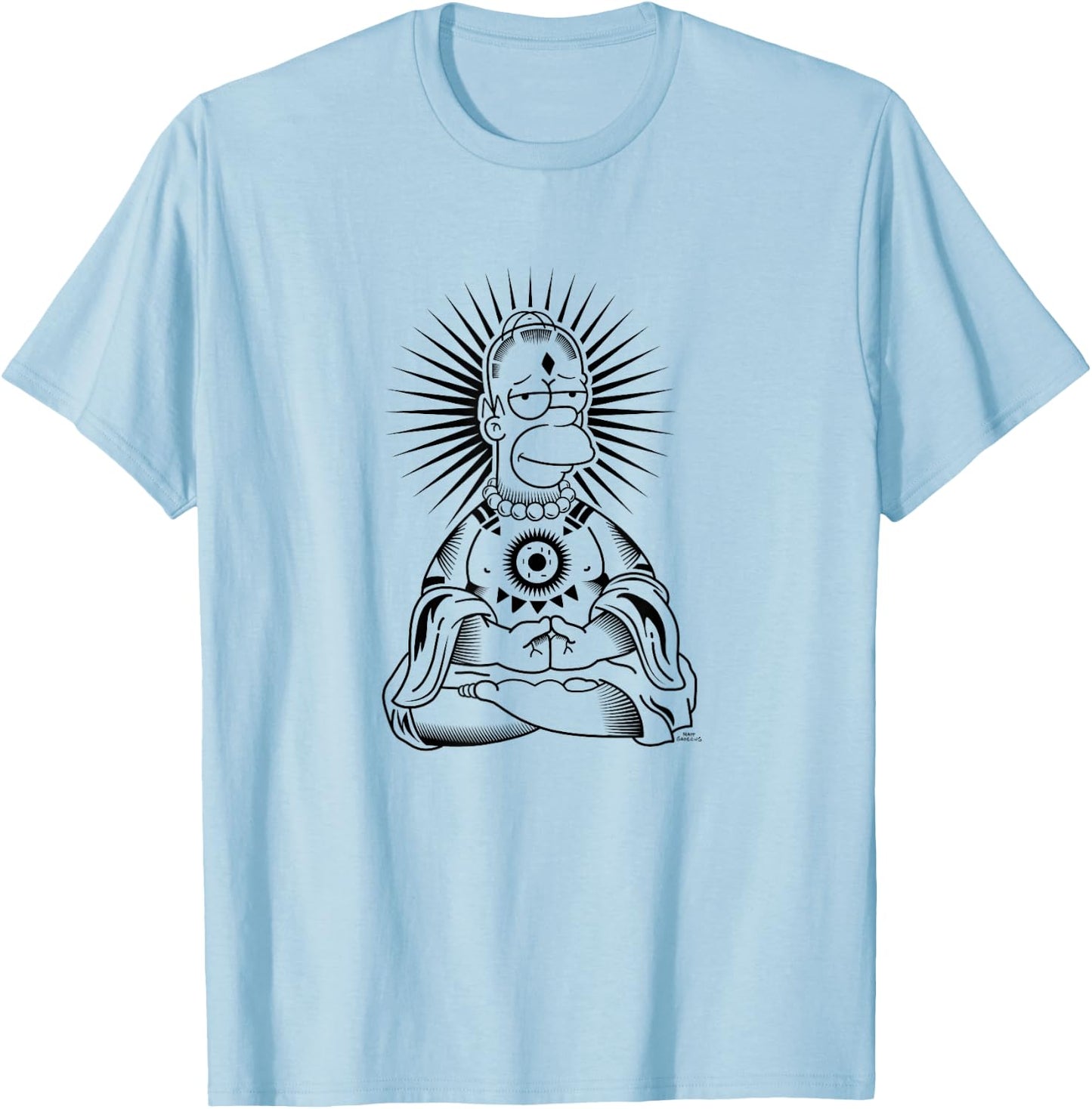 The Simpsons Zen Homer C2 T-Shirt - T-Shirt | Light Blue
