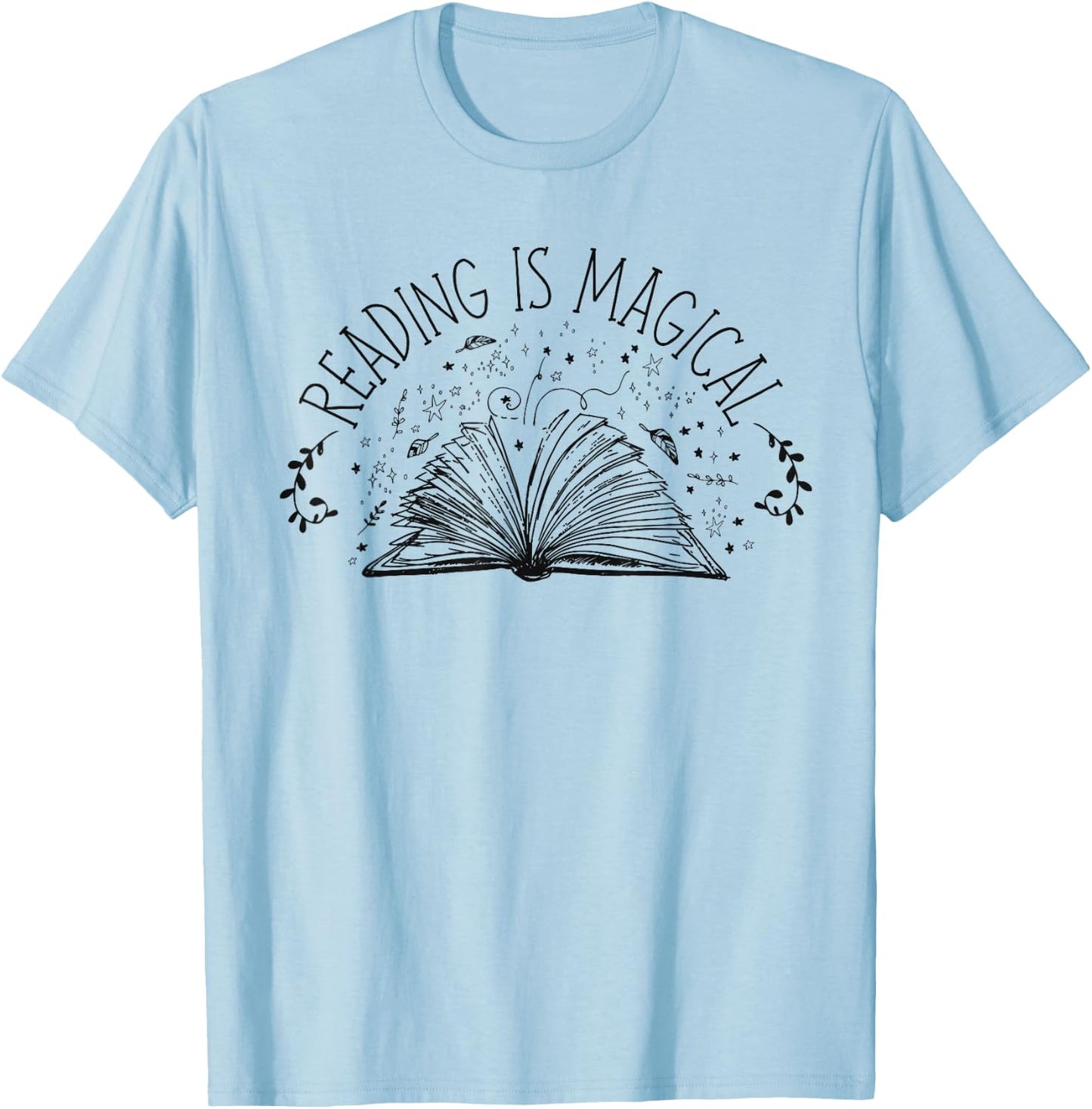 Book Reading Reading Is Magical T-Shirt - T-Shirt | Light Blue
