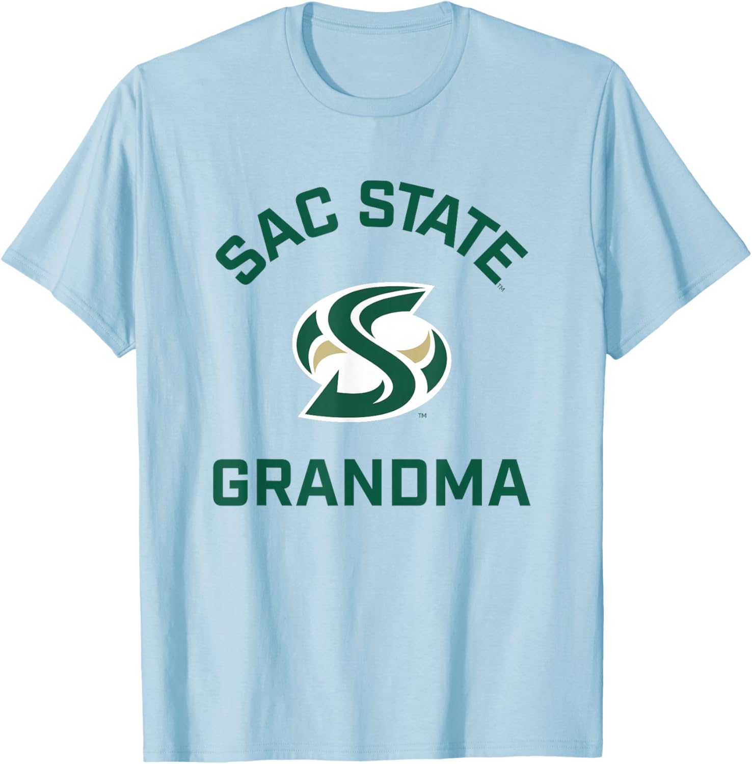 Sacramento State CSUS Hornets Arched Grandma T-Shirt - T-Shirt | Light Blue