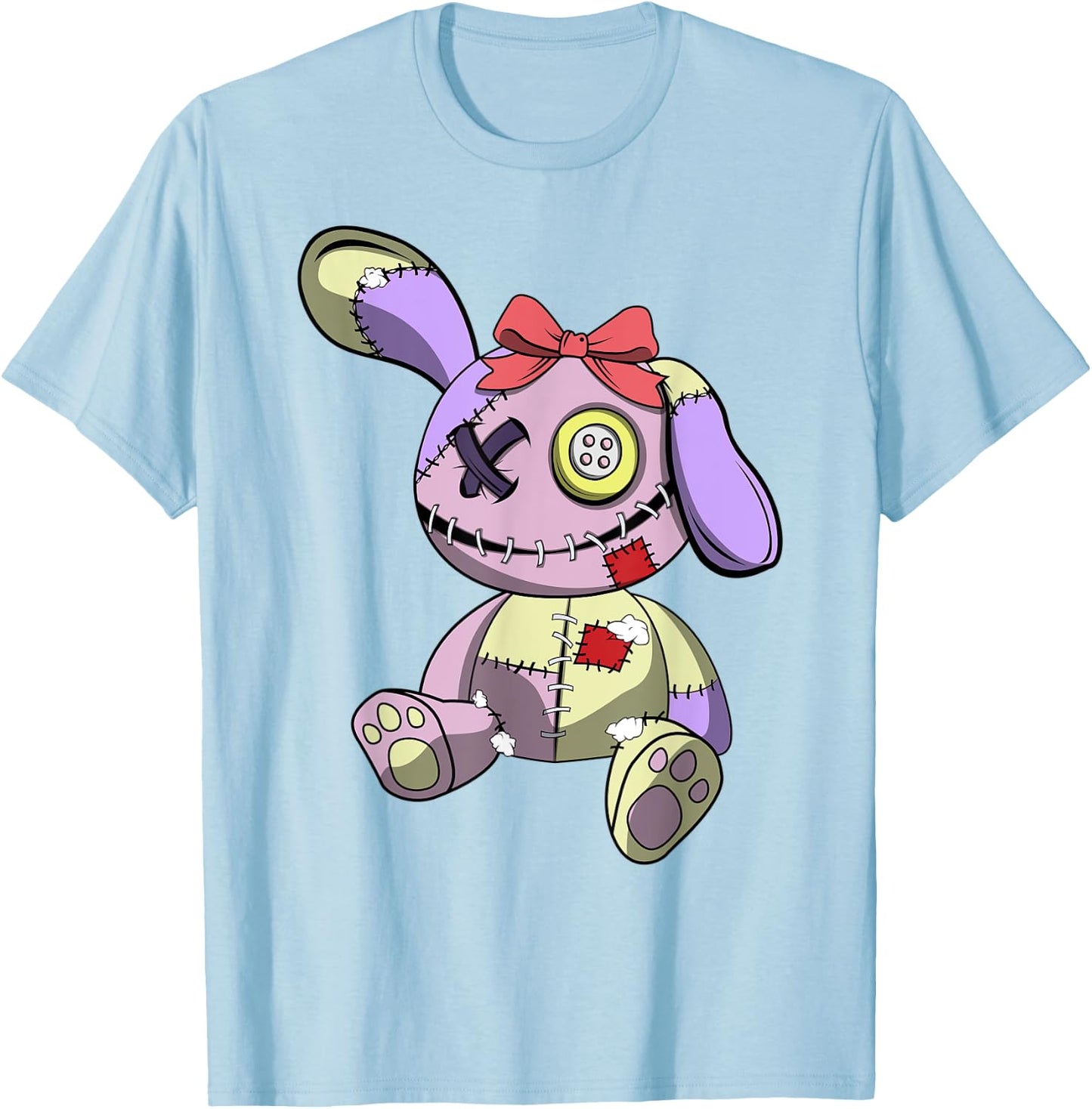 Japanese Kawaii Pastel Goth Cute Creepy Teddy Bear - Creepy T-Shirt - T-Shirt | Light Blue