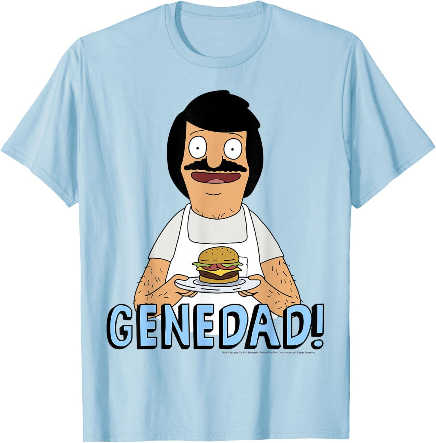 Bob's Burgers Gene Dad Portrait T-Shirt - T-Shirt | Light Blue
