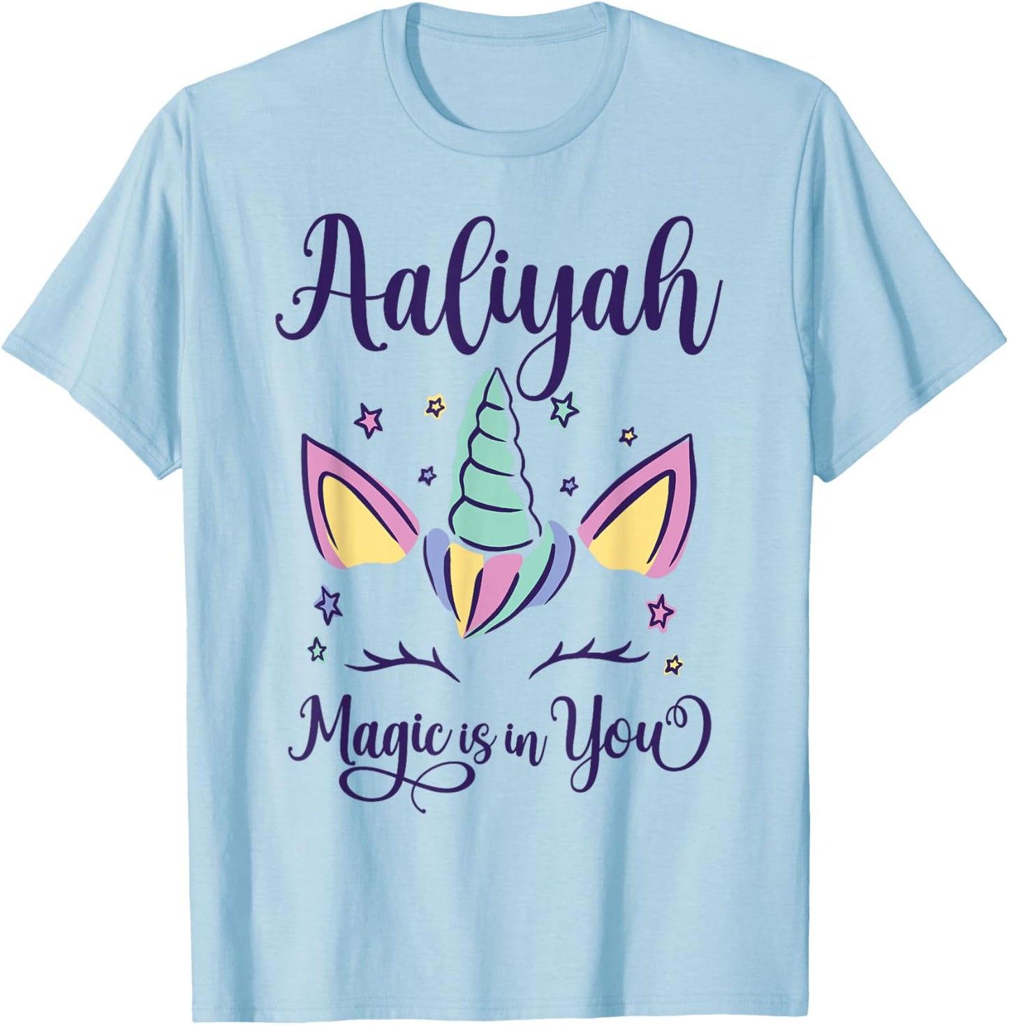 First Name Aaliyah Personalized I Love Aaliyah T-Shirt - T-Shirt | Light Blue