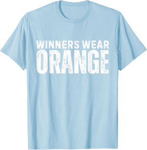 Winners Wear Orange Spirit Wear Team Game Color War Camp T-Shirt - T-Shirt | Light Blue