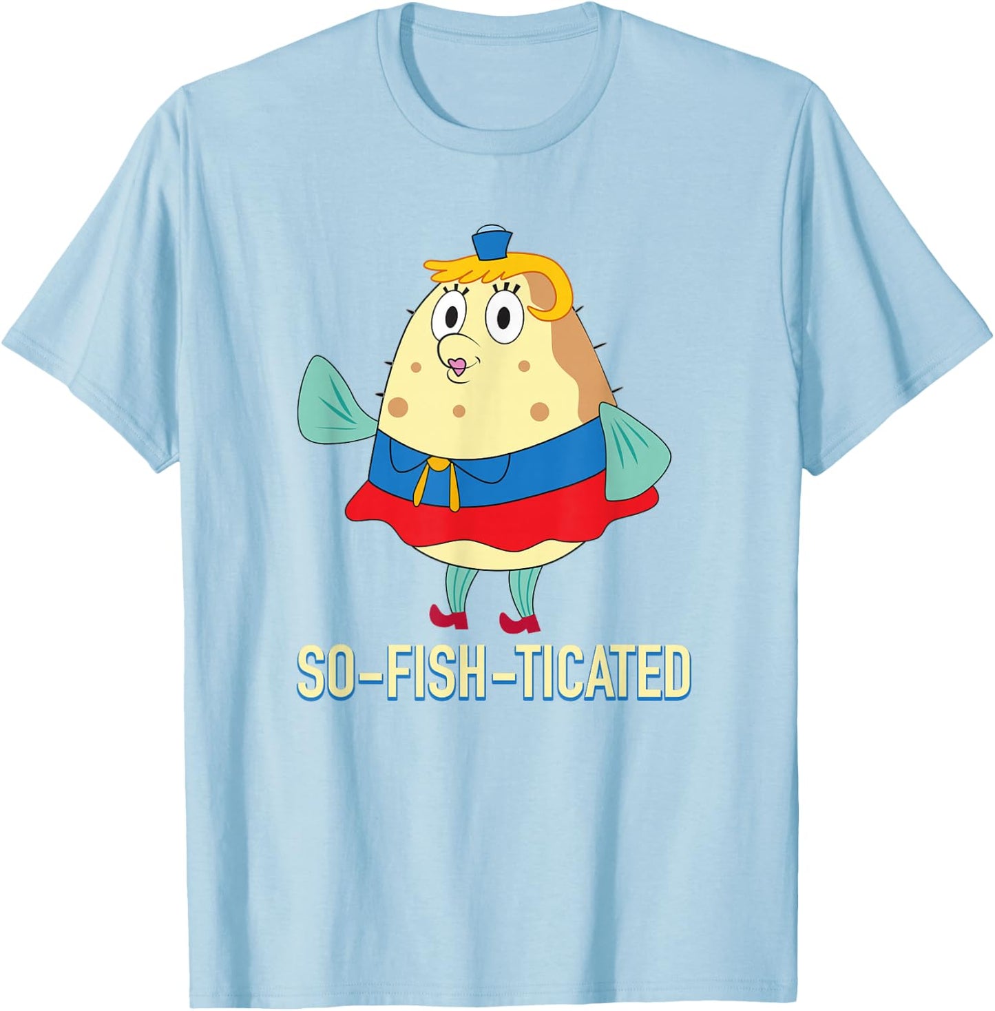 Mrs. Puff is So-Fish-ticated T-Shirt - T-Shirt | Light Blue
