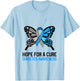 Type 1 Diabetes Awareness Hope For A Cure Mom Butterfly T-Shirt - T-Shirt | Light Blue