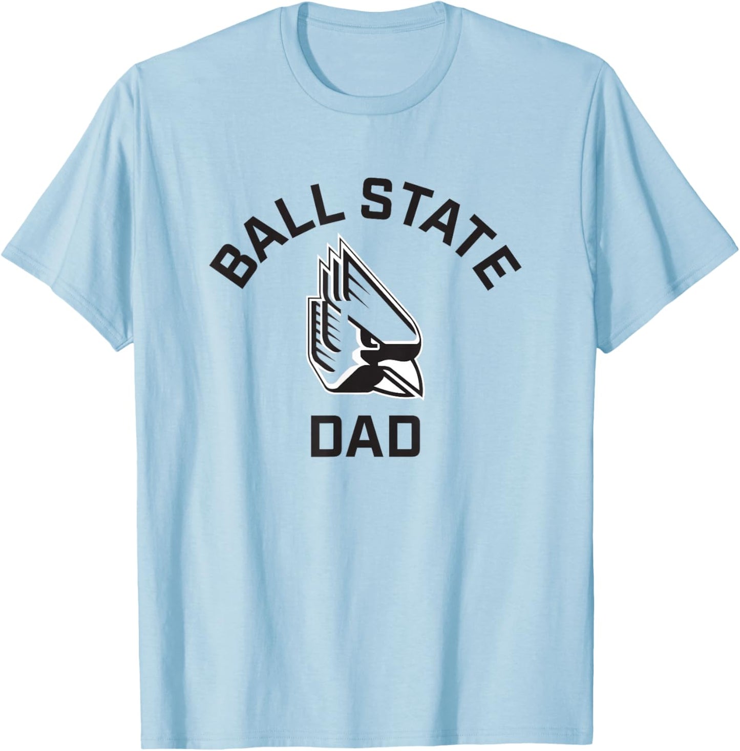 Ball State University Cardinals Arched Dad T-Shirt - T-Shirt | Light Blue