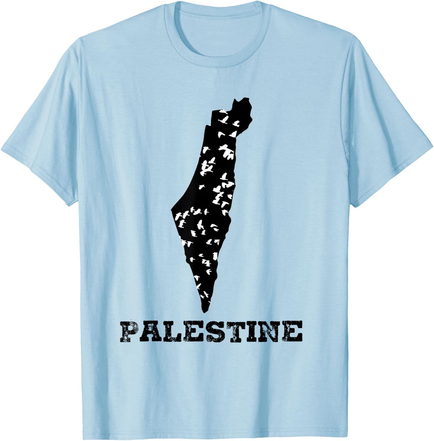 Palestine map Palestinian country T-Shirt - T-Shirt | Light Blue