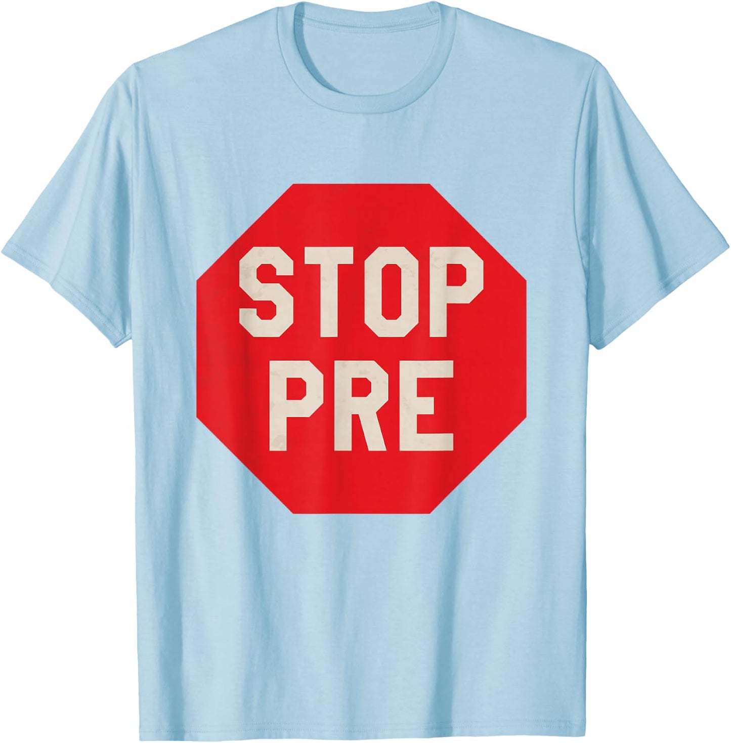 Vintage Stop Pre - Marathon Running Legend Runner T-Shirt - T-Shirt | Light Blue