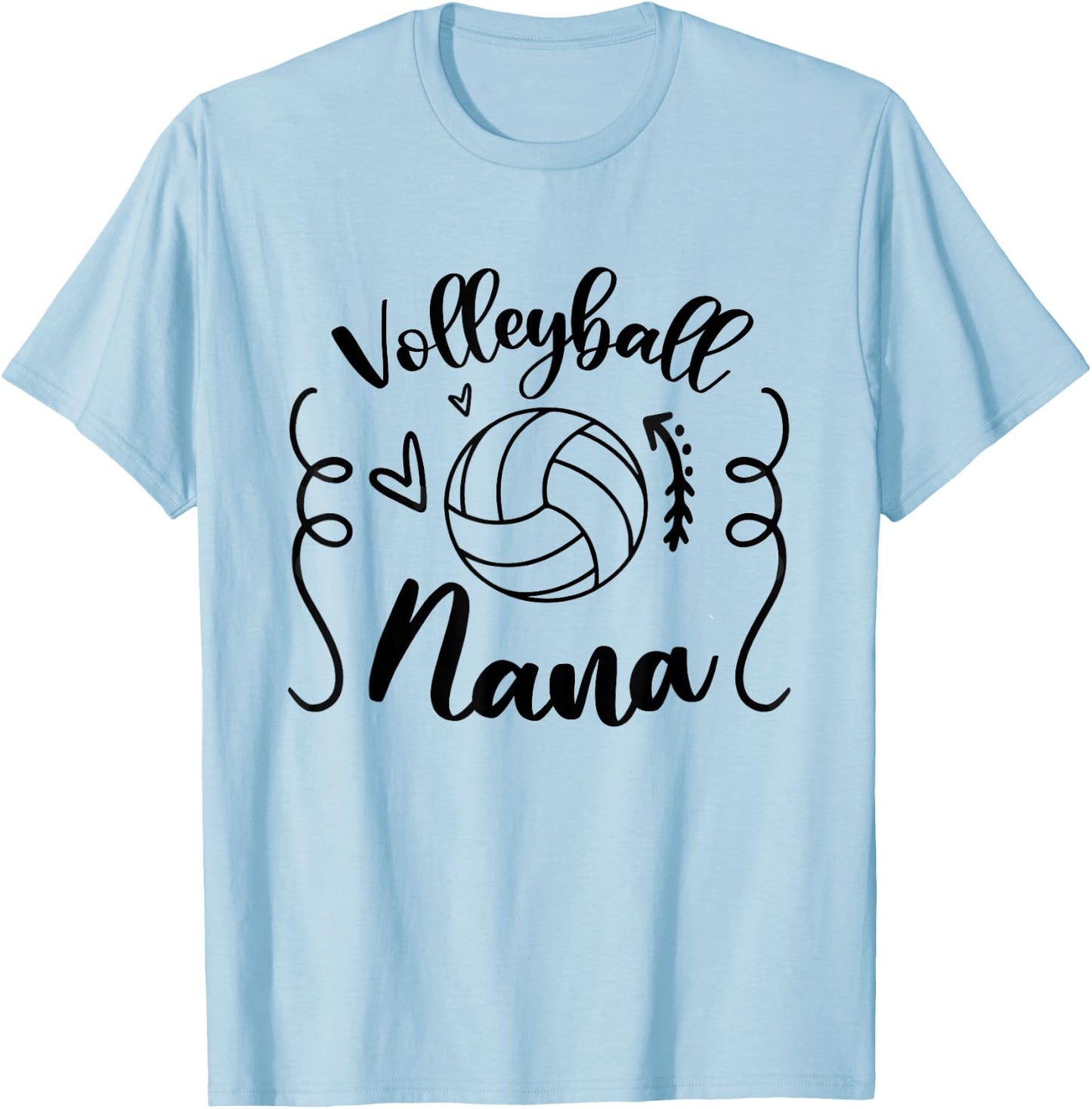 Volleyball Nana Love Playing Volleyball T-Shirt - T-Shirt | Light Blue