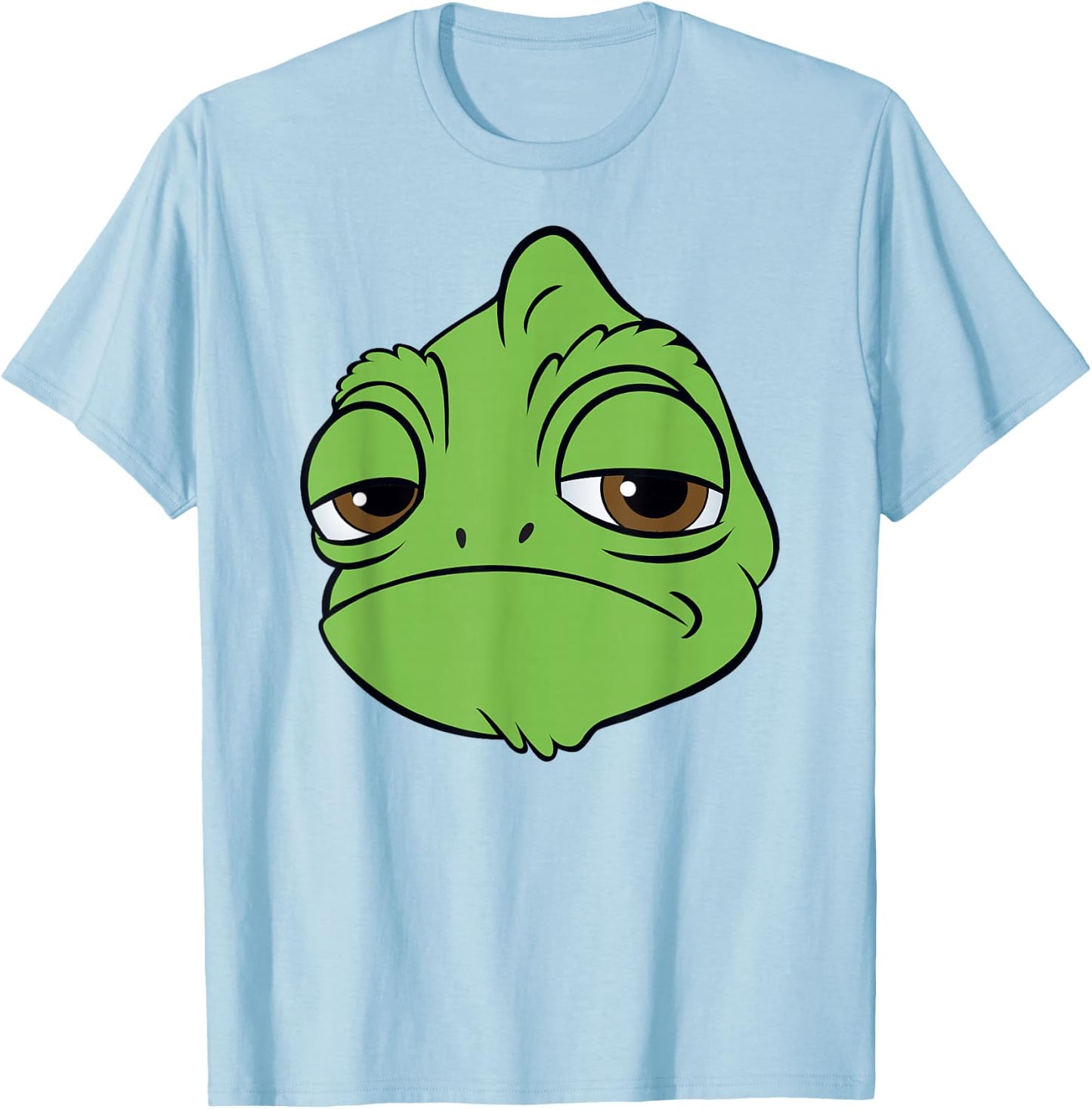 Disney Tangled Pascal Classic Big Face Big Chest Portrait T-Shirt - T-Shirt | Light Blue