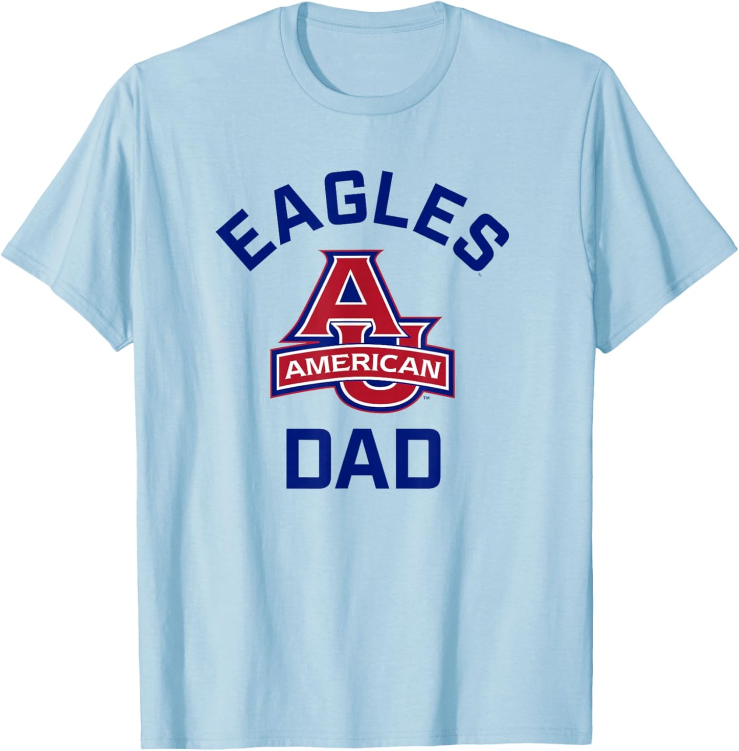 American University AU Eagles Arched Dad T-Shirt - T-Shirt | Light Blue