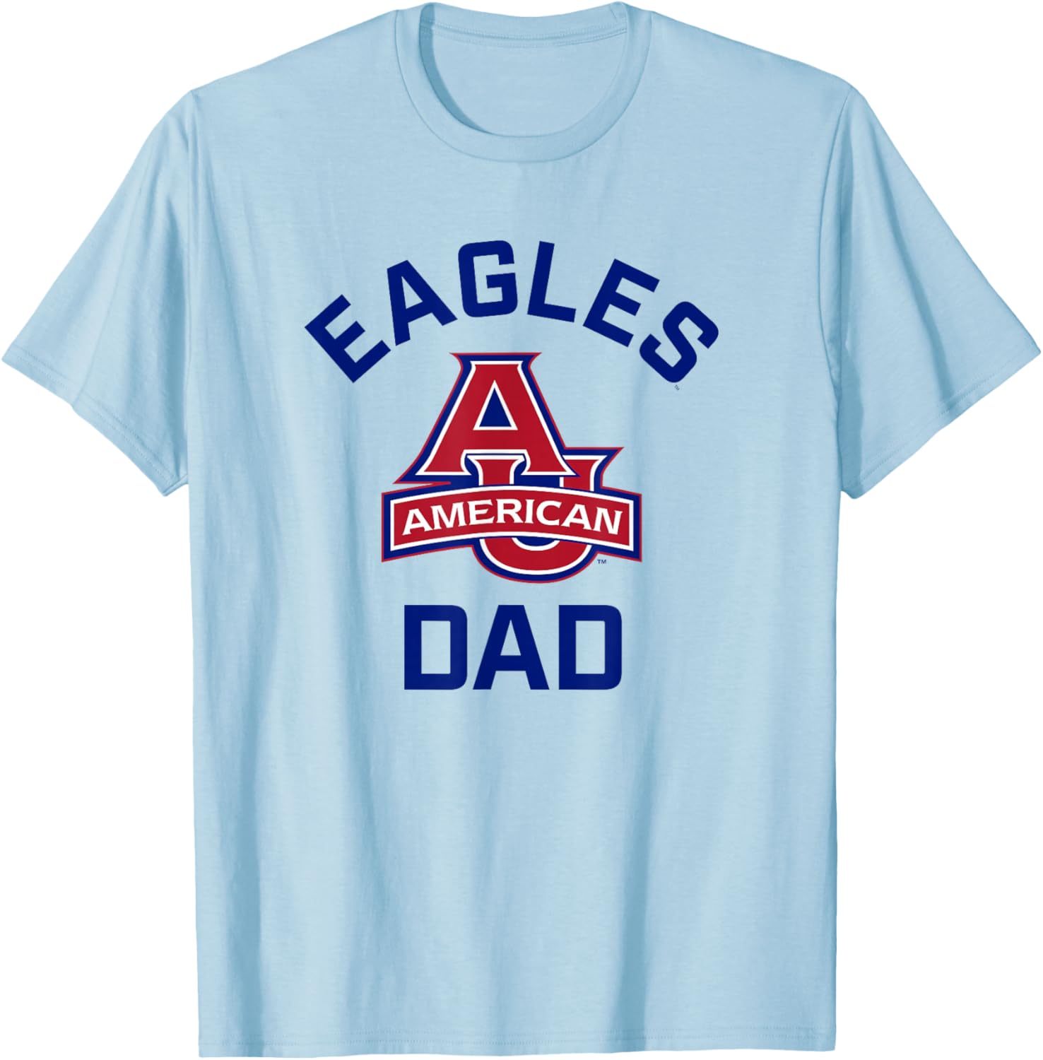 American University AU Eagles Arched Dad T-Shirt - T-Shirt | Light Blue