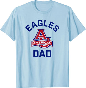 American University AU Eagles Arched Dad T-Shirt - T-Shirt | Light Blue