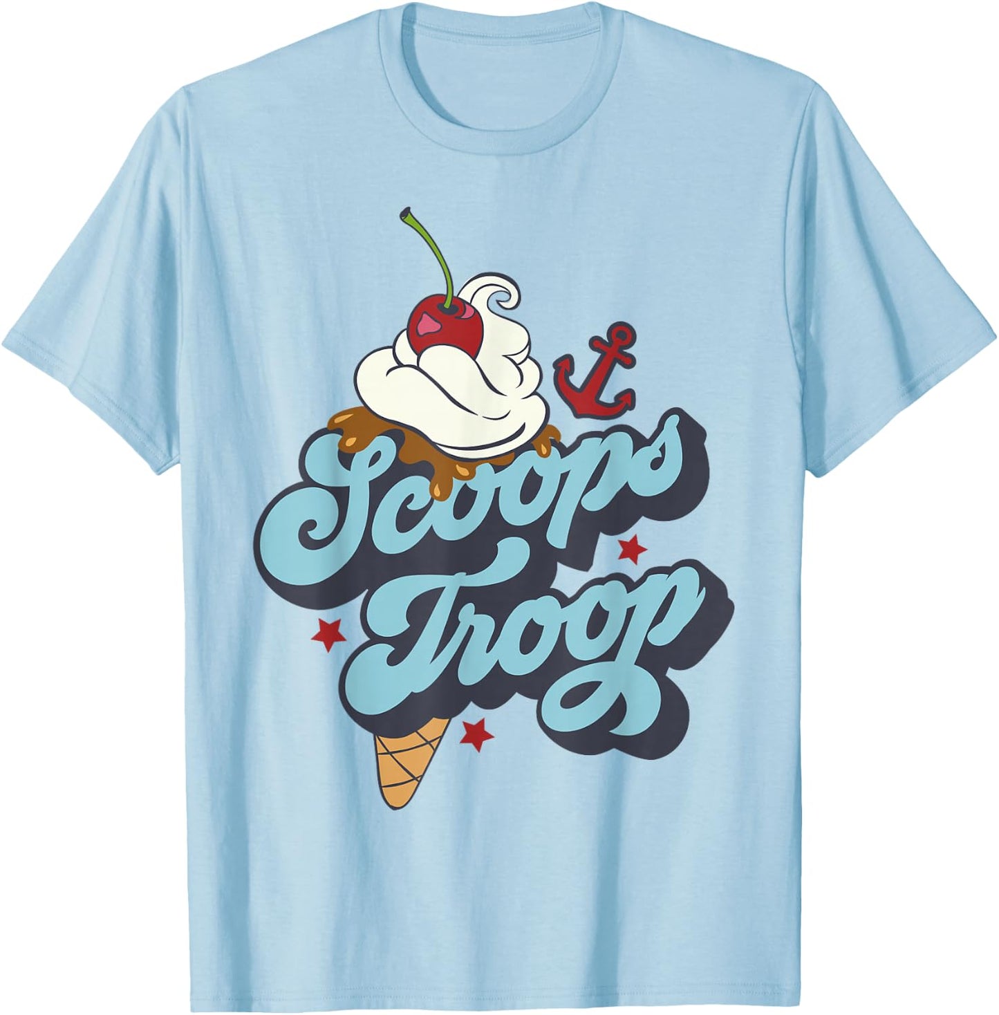 Netflix Stranger Things Scoops Troop Logo T-Shirt - T-Shirt | Light Blue