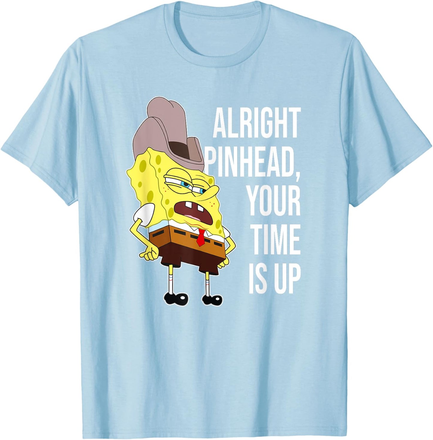 Mademark x SpongeBob SquarePants - SpongeBob - Alright Pinhead, Your Time is Up T-Shirt - T-Shirt | Light Blue