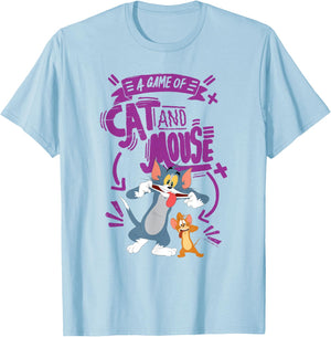 Tom & Jerry Movie Cat and Mouse T-Shirt - T-Shirt | Light Blue