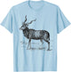 Kudu Antilope Art African Animal Gift T-Shirt - T-Shirt | Light Blue