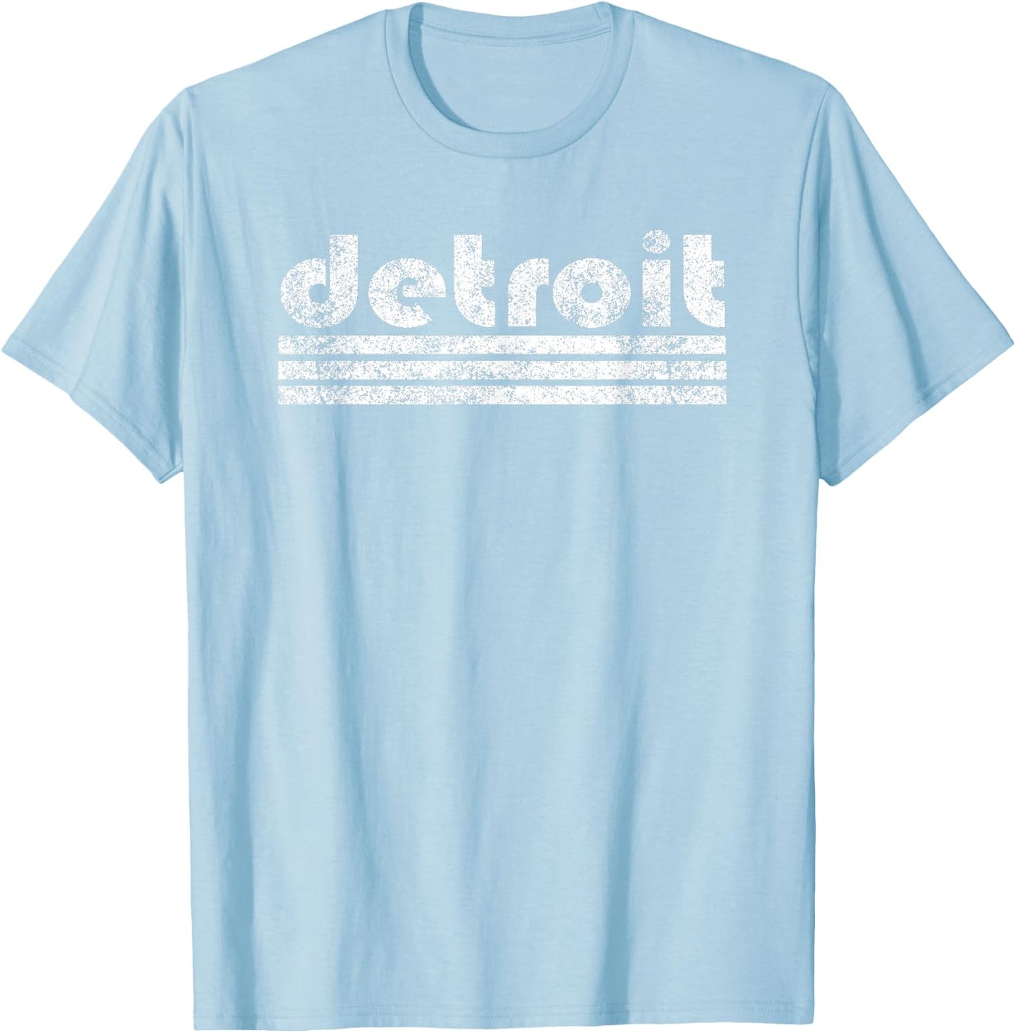 Detroit Retro St. Patrick's Patty's Paddy's Day T-Shirt - T-Shirt | Light Blue