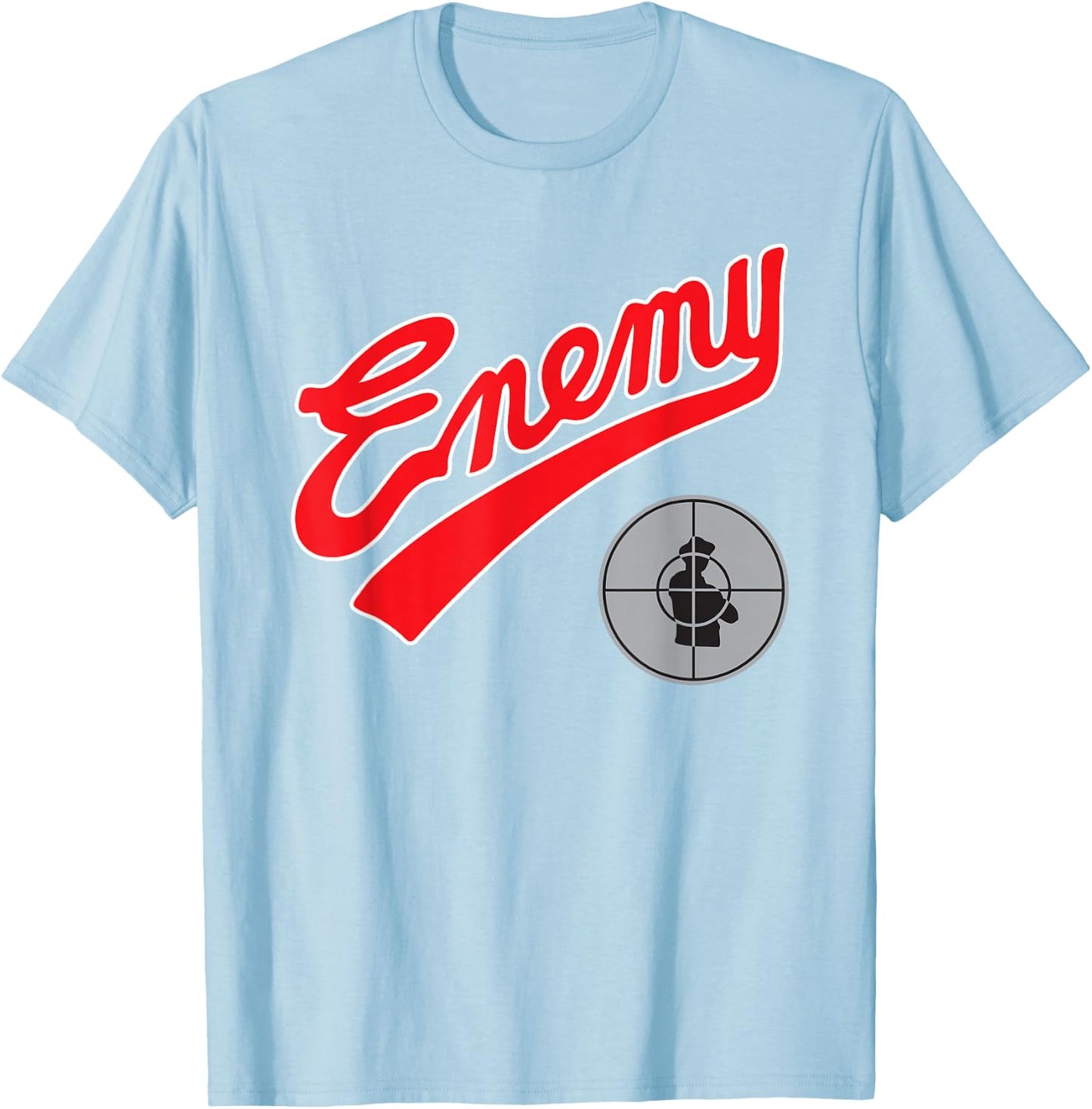 Public Enemy Official Enemy Target T-Shirt - T-Shirt | Light Blue