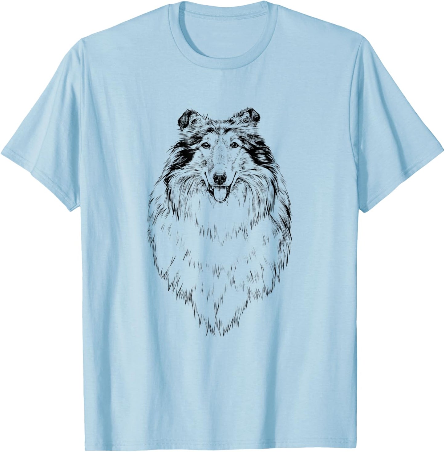 Rough Collie Dog Mom Dog Lover T-Shirt - T-Shirt | Light Blue