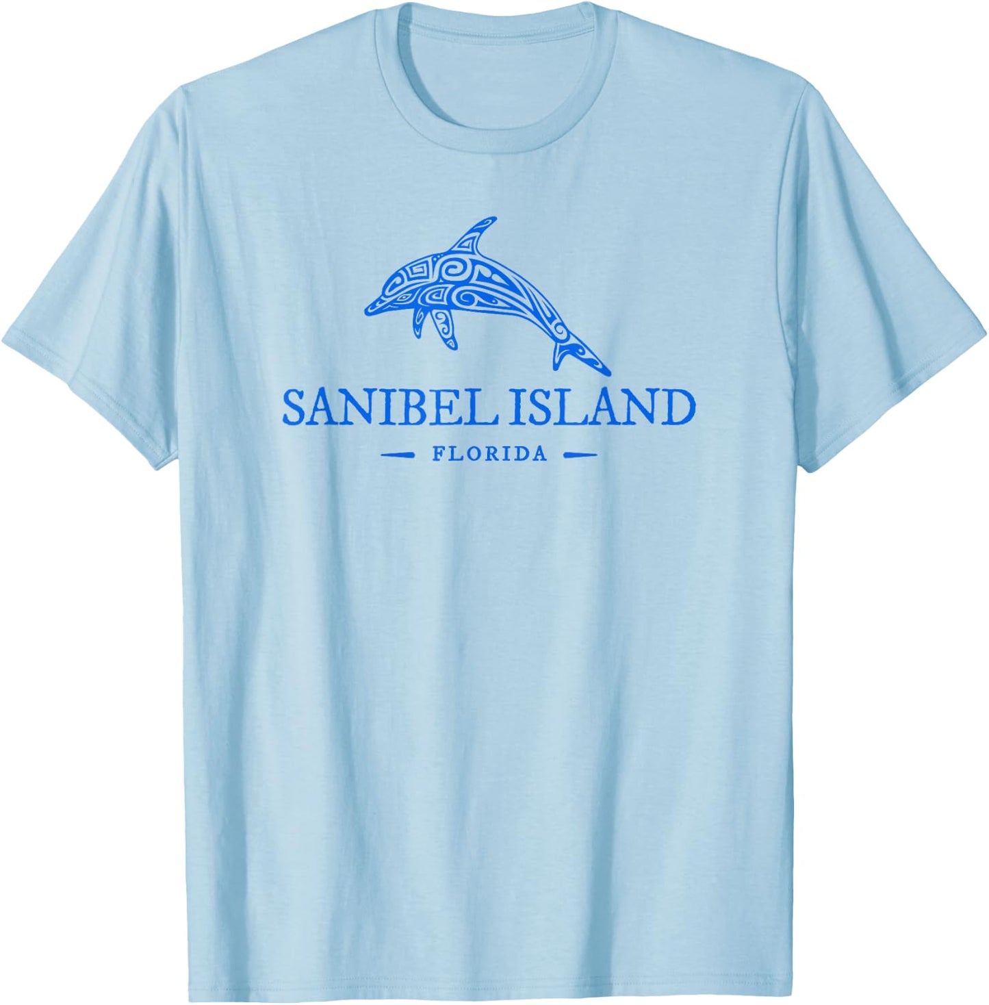 Sanibel Island Florida Souvenir Dolphin Boys Girls Toddler T-Shirt - T-Shirt | Light Blue