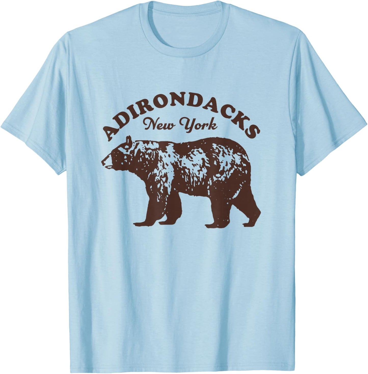 Adirondacks NY Bear Retro Vintage Style Hiking Mountains Men T-Shirt - T-Shirt | Light Blue