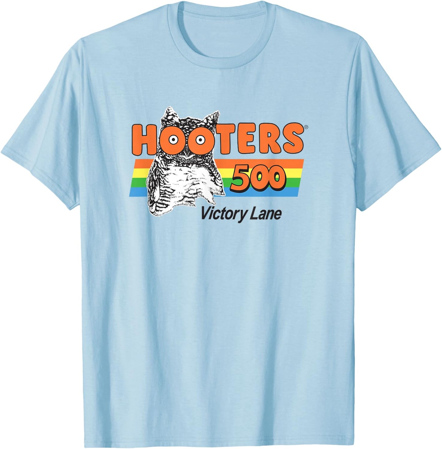 Hooters 500 Victory Lane Retro Racing Wings Restaurant T-Shirt - T-Shirt | Light Blue