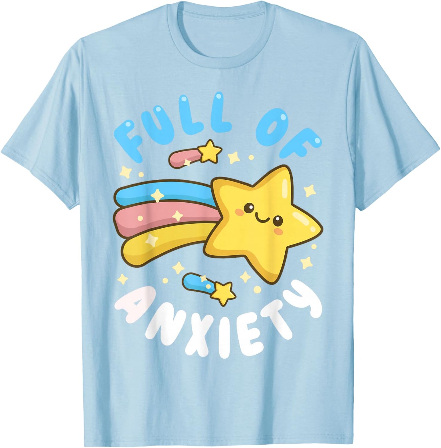 Pastel Goth Full of Anxiety T-Shirt - T-Shirt | Light Blue