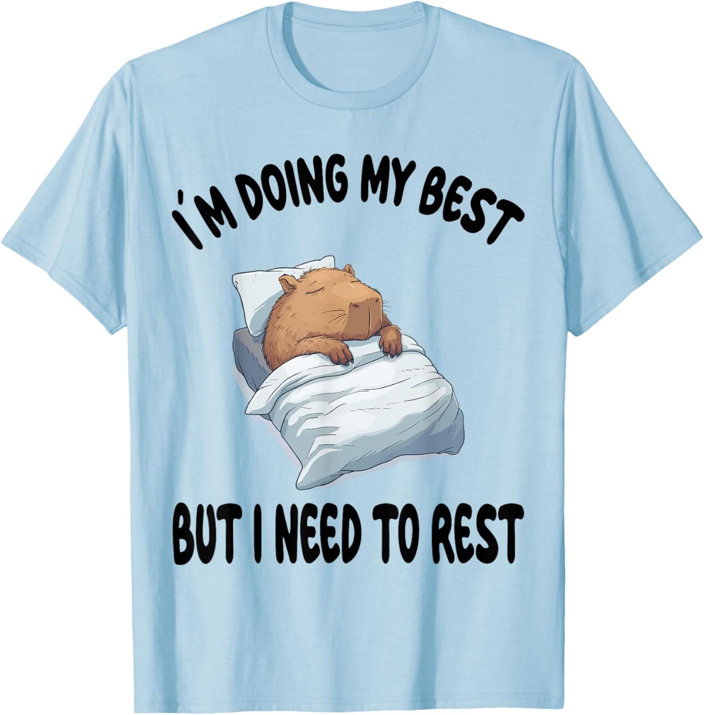 Capybara Official Sleepshirt Pajamas Nightgown T-Shirt - T-Shirt | Light Blue