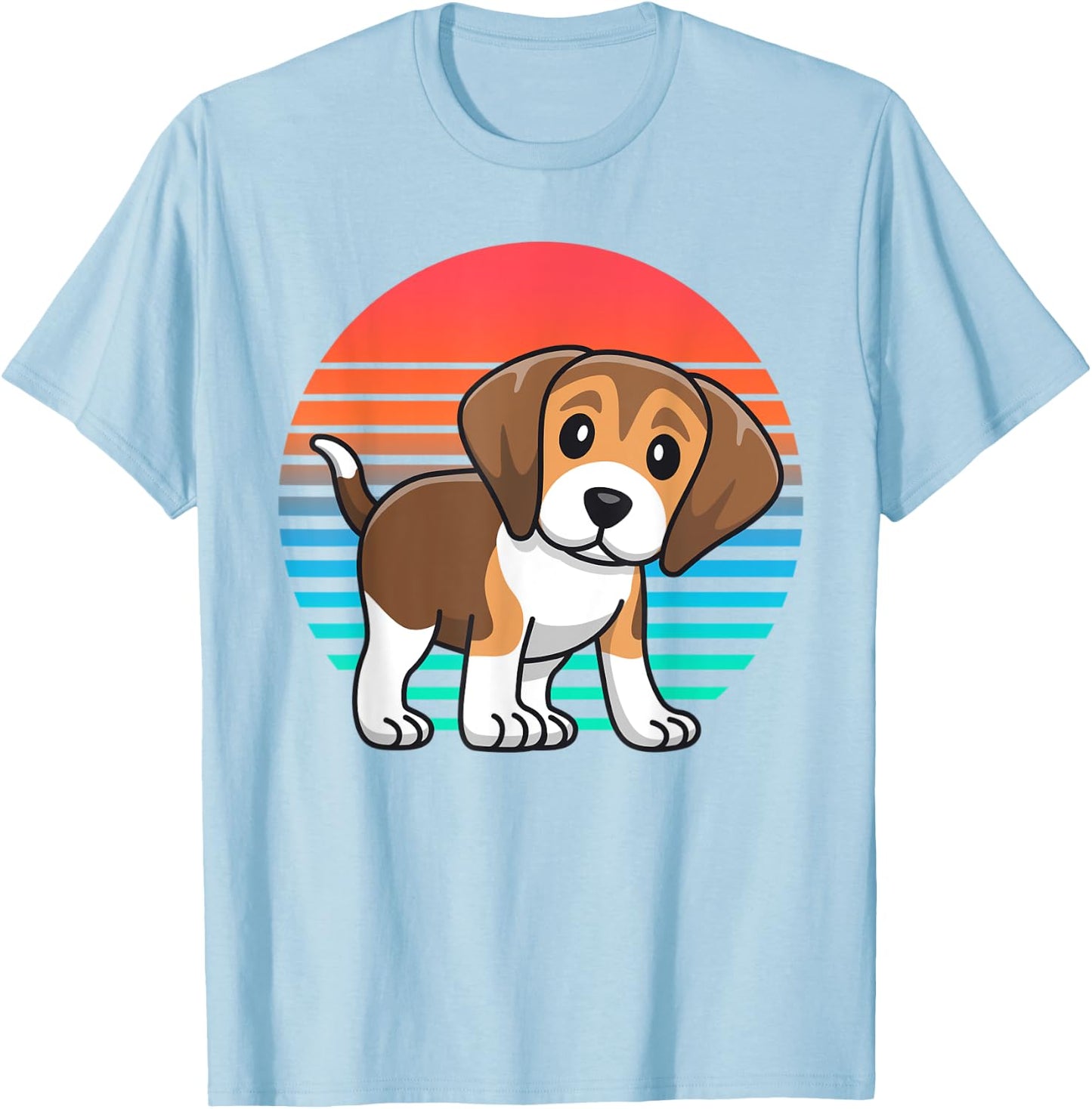 Retro Beagle Shirts Men Gift Beagle Lover T-Shirt - T-Shirt | Light Blue