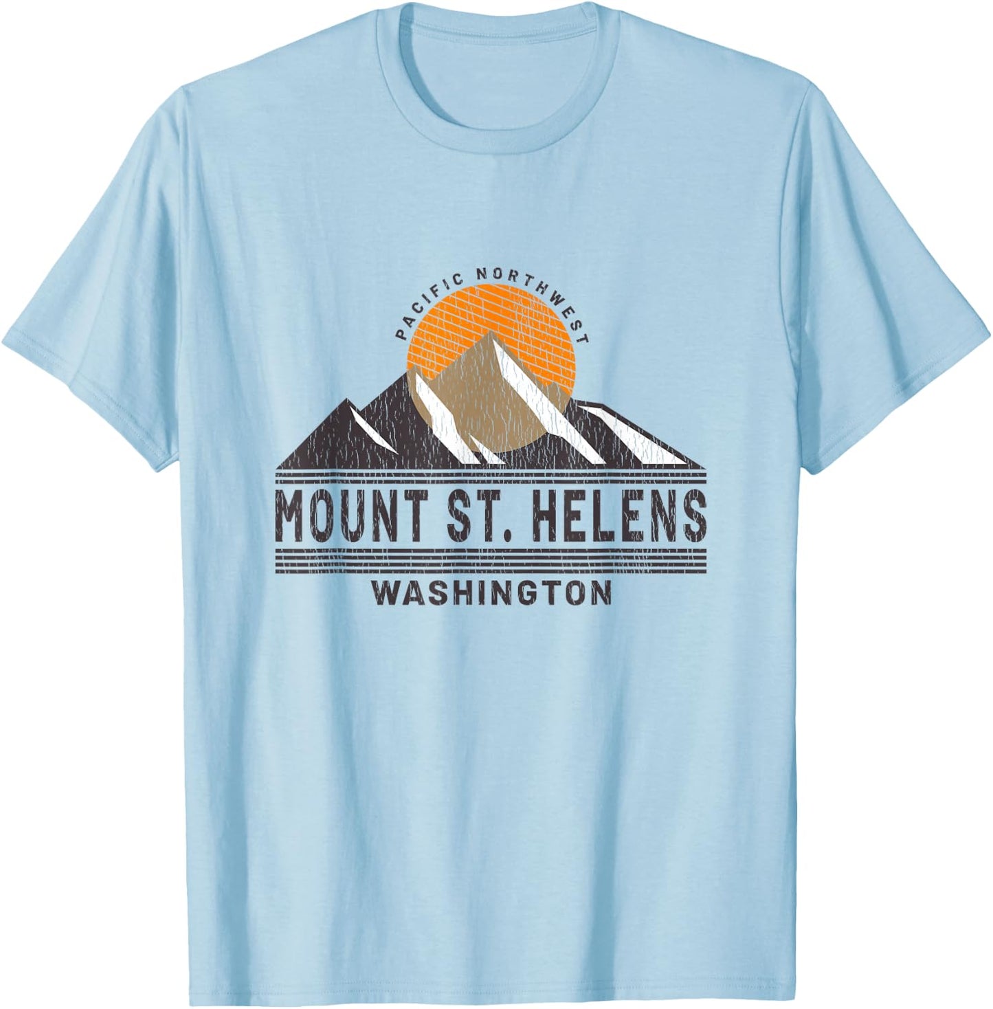 Vintage Mount St. Helens Washington - Mountain Souvenir T-Shirt - T-Shirt | Light Blue