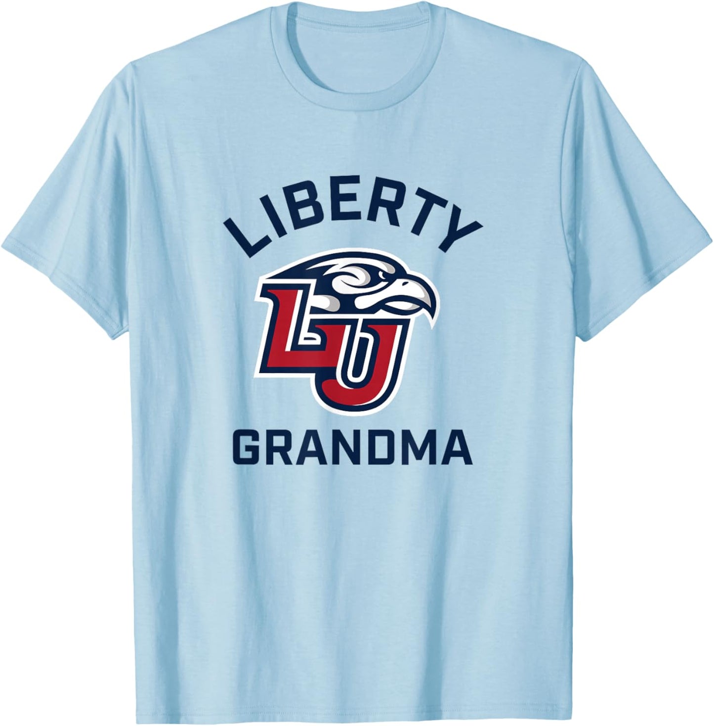 Liberty University Flames Arched Grandma T-Shirt - T-Shirt | Light Blue