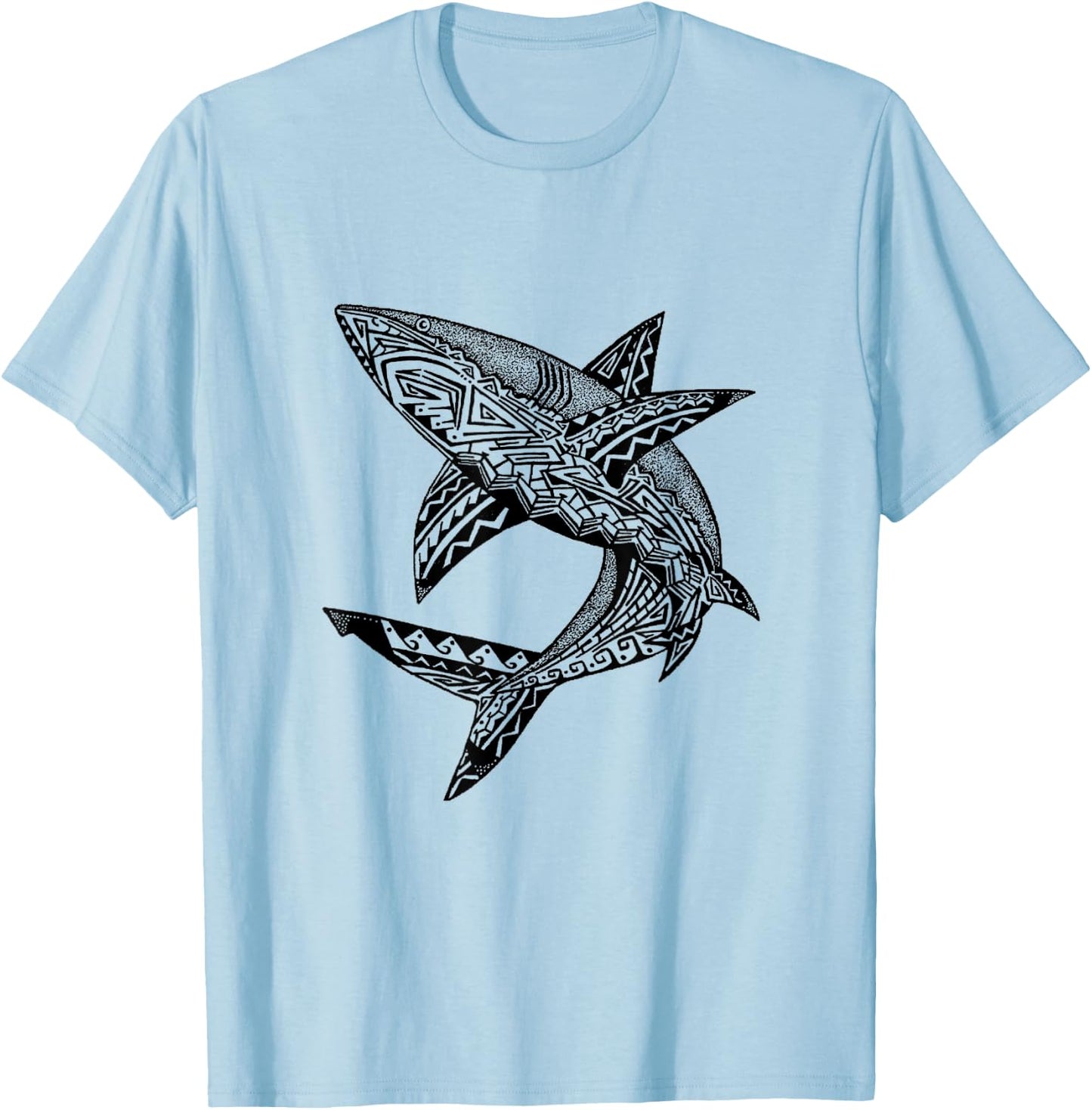 Tribal Shark T-Shirt - T-Shirt | Light Blue