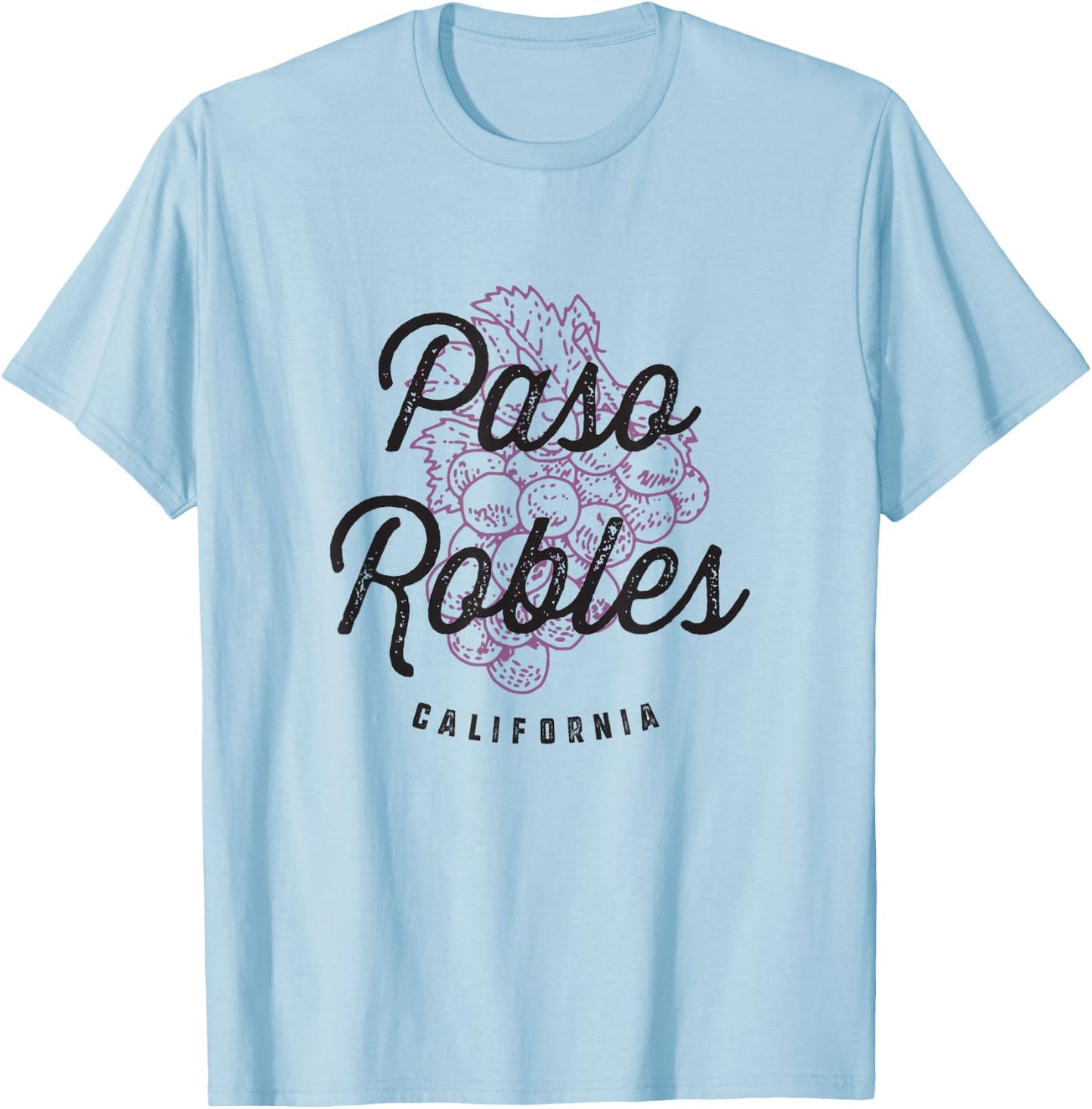Paso Robles California Wine Country Vintage T-Shirt - T-Shirt | Light Blue