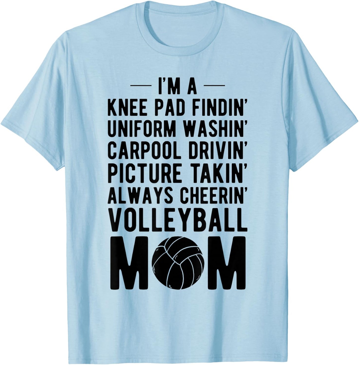 Volleyball Mom Volleyball-Player Volleyball Ball Gift T-Shirt - T-Shirt | Light Blue