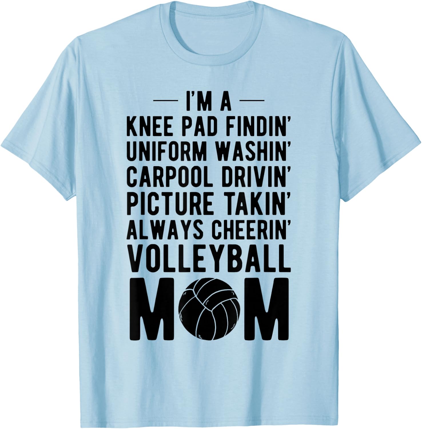 Volleyball Mom Volleyball-Player Volleyball Ball Gift T-Shirt - T-Shirt | Light Blue