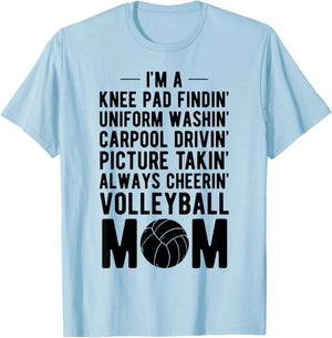 Volleyball Mom Volleyball-Player Volleyball Ball Gift T-Shirt - T-Shirt | Light Blue