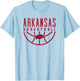 University of Arkansas Razorbacks Basketball T-Shirt - T-Shirt | Light Blue