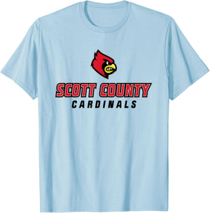 Scott County High School Cardinals T-Shirt - T-Shirt | Light Blue