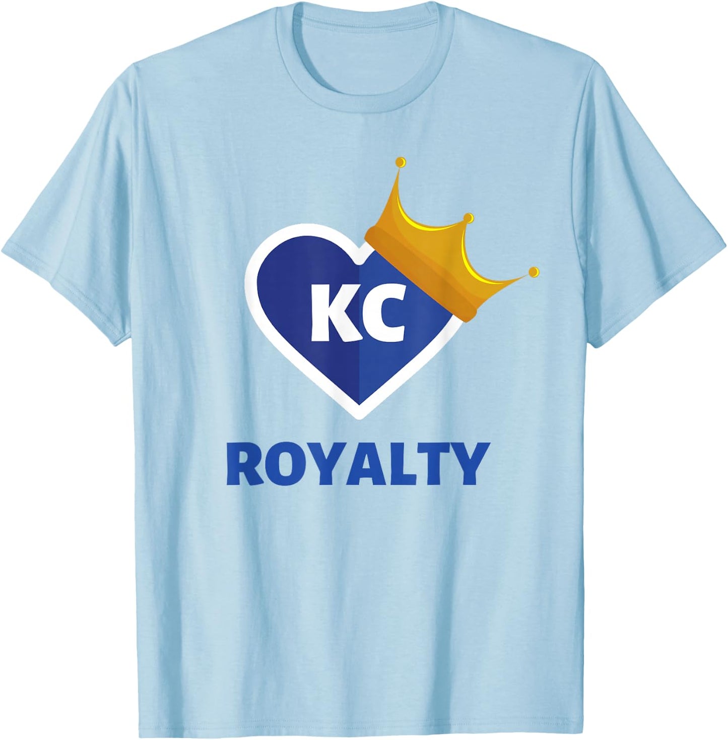 Royal Blue KC Fan Kansas City Crown Town Royalty Gear T-Shirt - T-Shirt | Light Blue