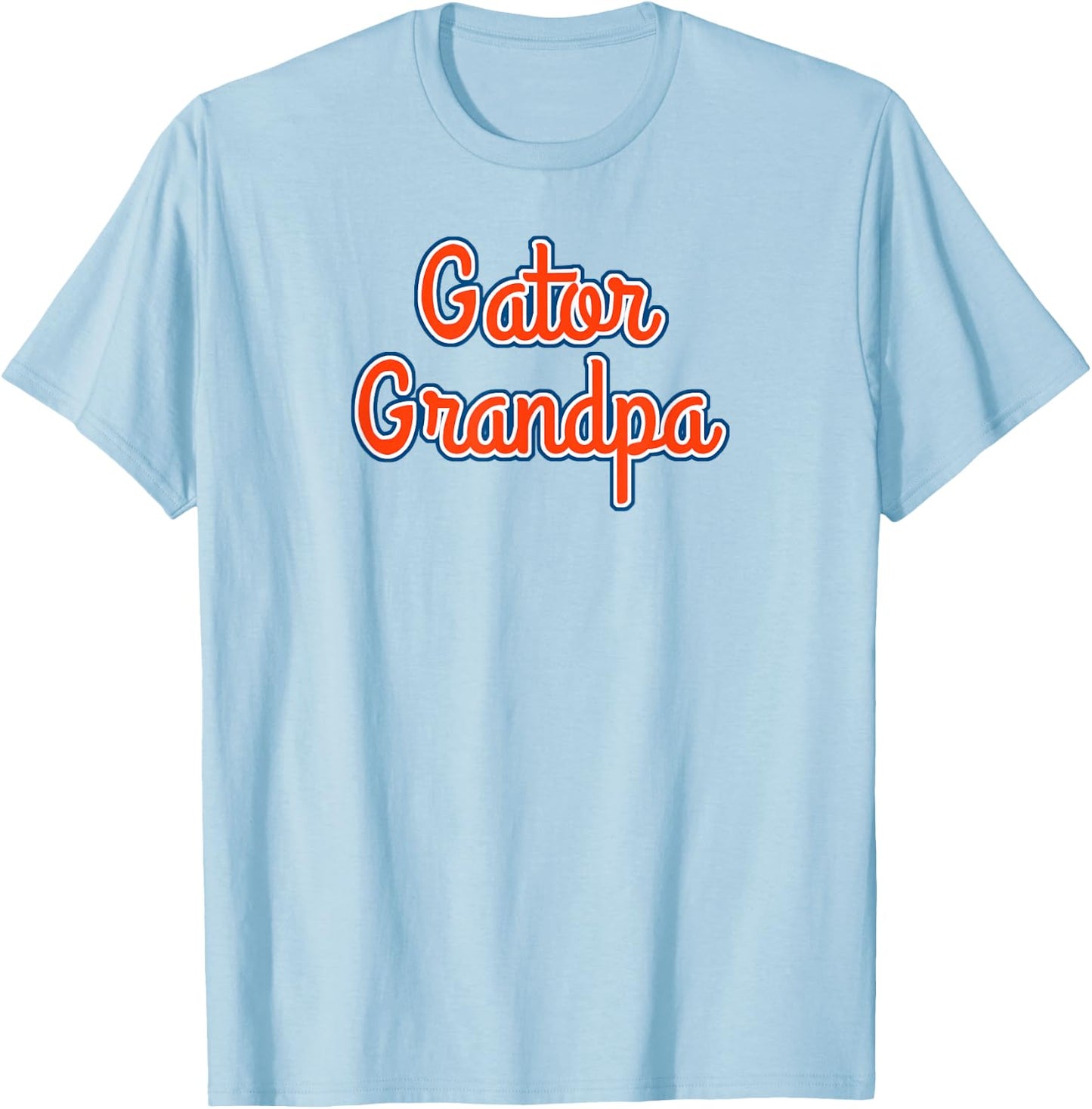 Cursive Gator Grandpa T-Shirt - T-Shirt | Light Blue