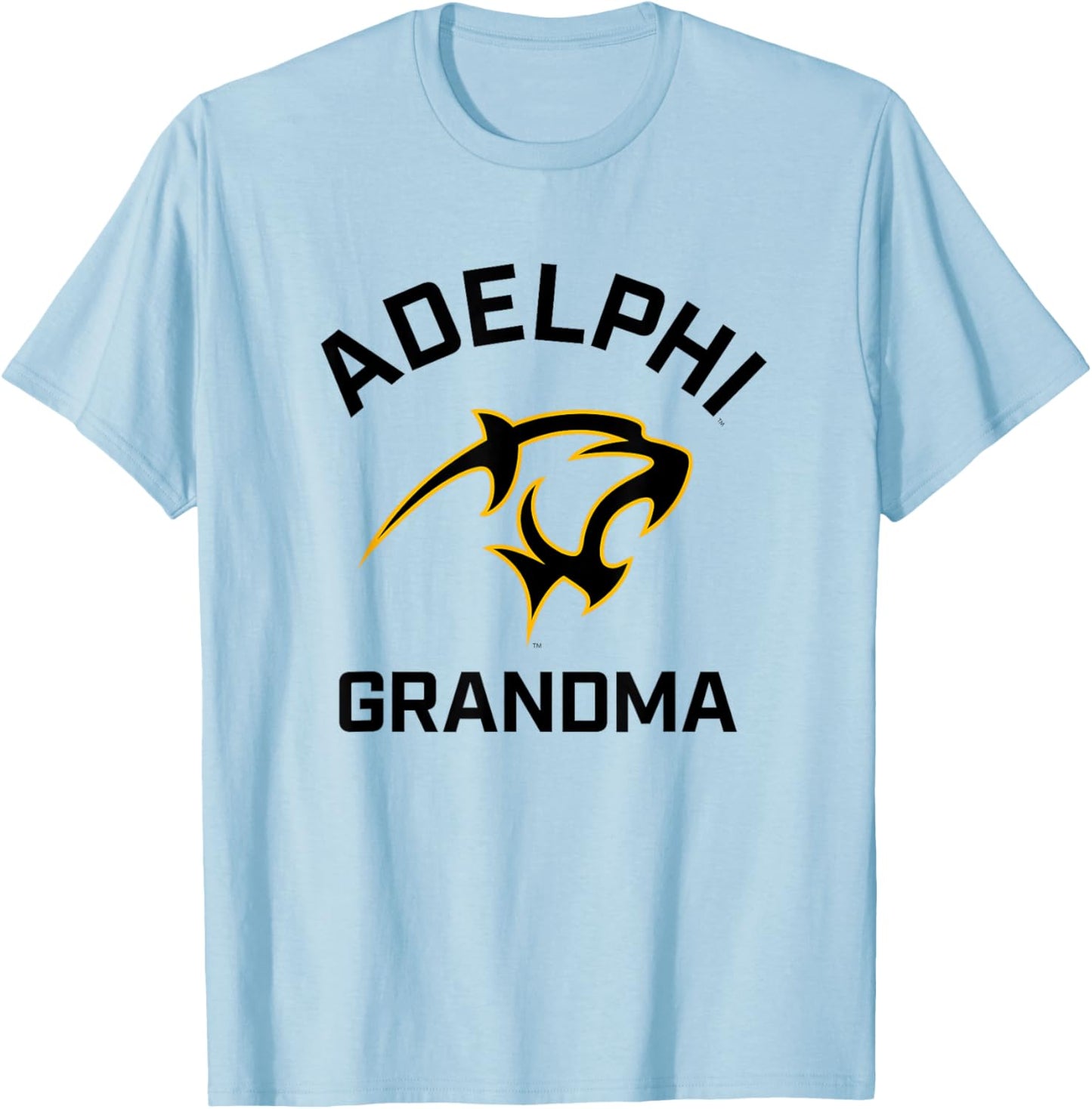 Adelphi University Panthers Arched Grandma T-Shirt - T-Shirt | Light Blue