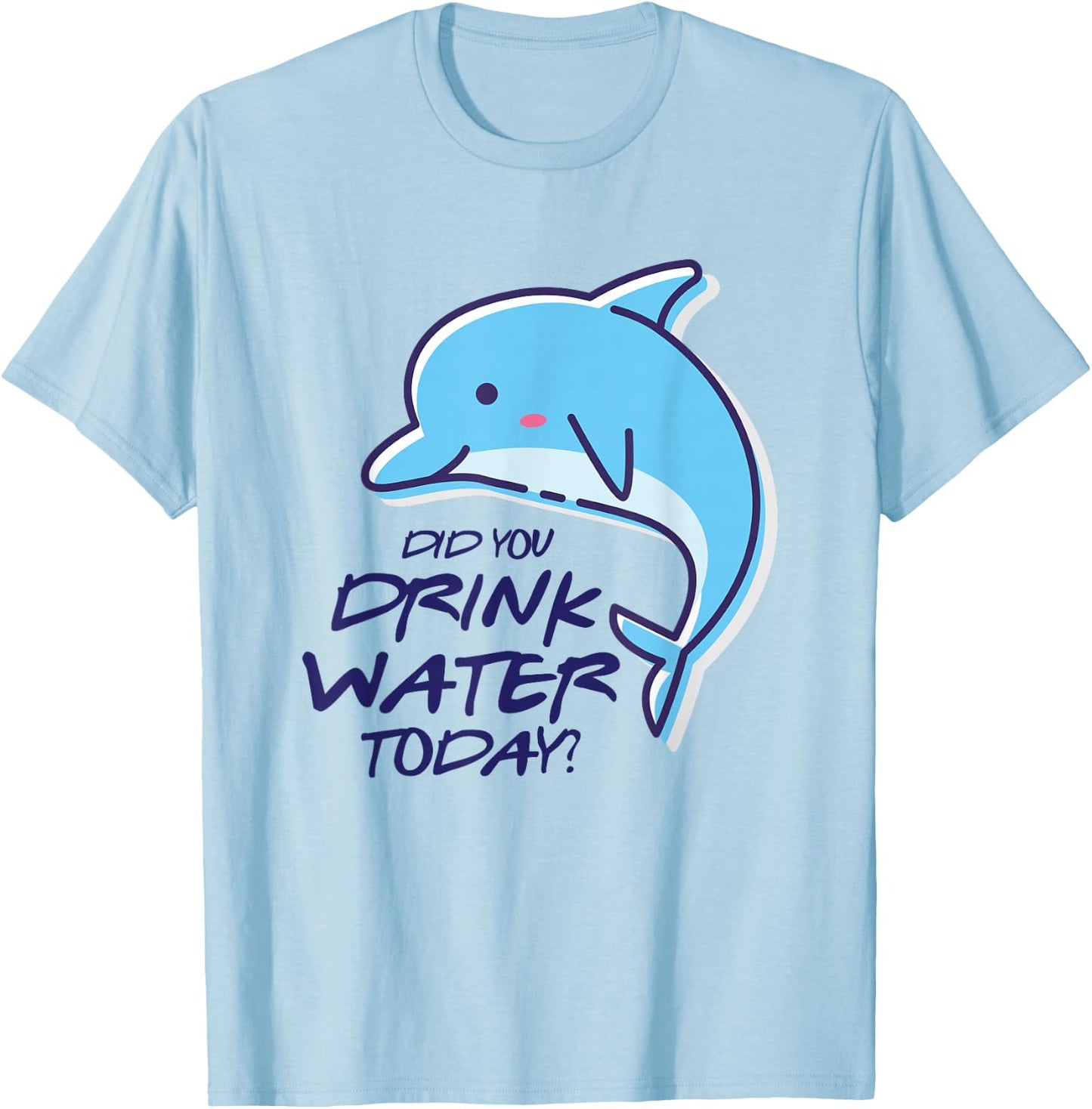 Dolphin Drink Water T-Shirt - T-Shirt | Light Blue