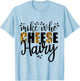 Mike Who Cheese Hairy, Leopard Print Funny Humor Word Play T-Shirt - T-Shirt | Light Blue